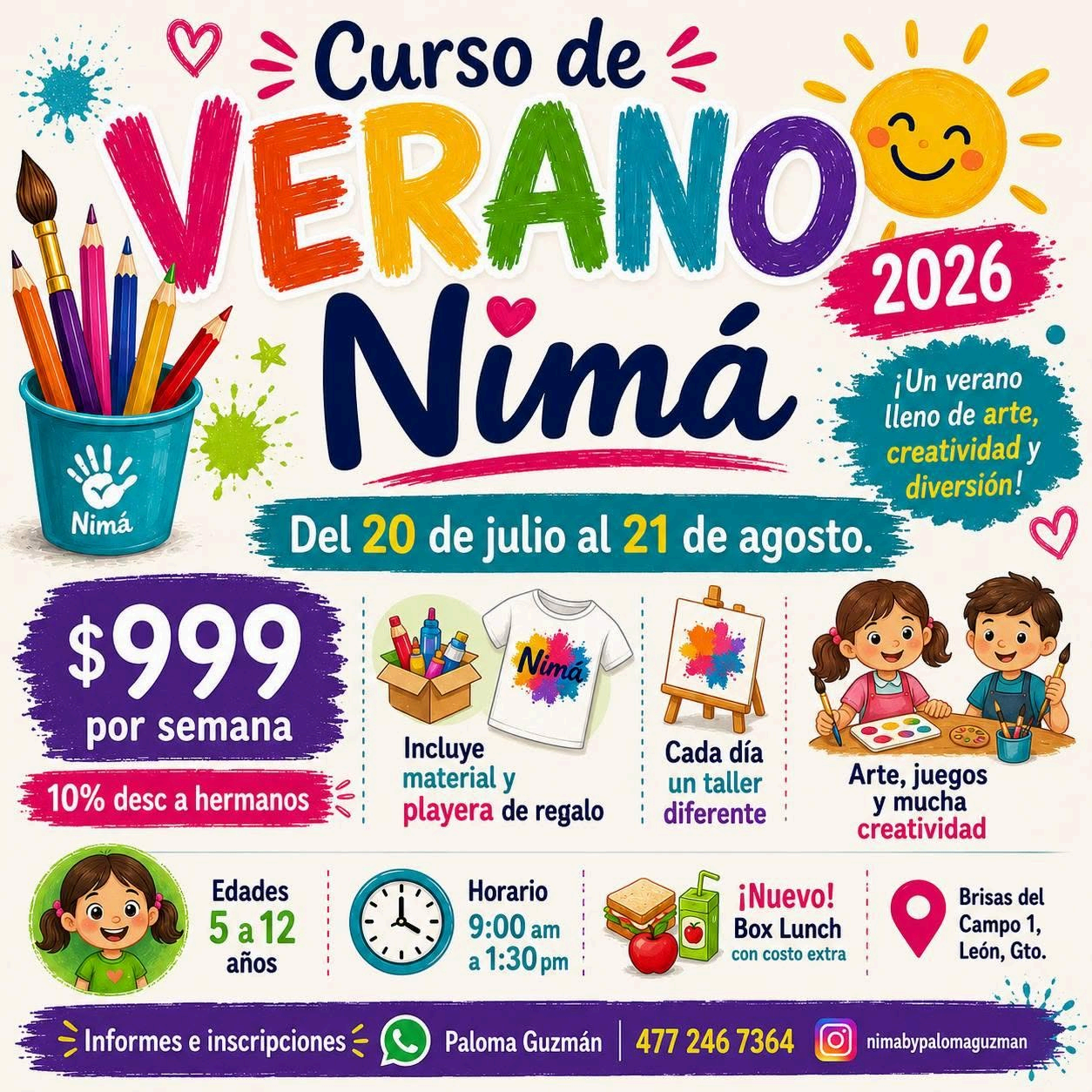 Instalaciones y actividades de Nima: Arte, Color y Diversión en León, Guanajuato